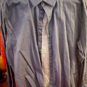 Tasso Elba blue button up dress shirt XL